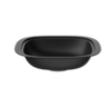 Black Varoma dish accessory for Thermomix TM7 shown from above on transparent background